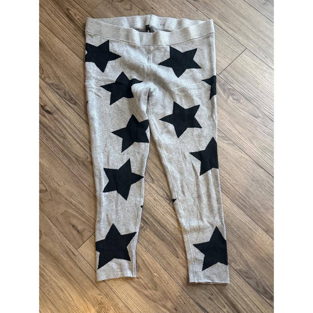 Torrid Size 2 2X Grey Sweater Leggings Black Star Print High Rise Cozy Knit